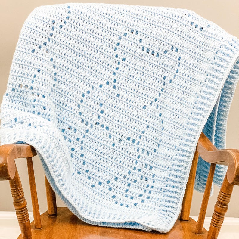 Crochet Bear Pattern | Crochet Teddy Bear | Baby Boy Blanket | Baby Girl Blanket | Baby Crochet Blanket | Bear Crochet Afghan Pattern image 4