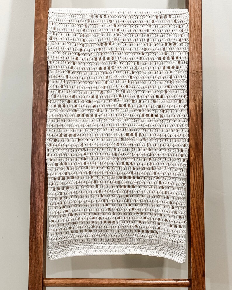 Lexi Blanket Filet Crochet Blanket Pattern Baby Blanket Etsy