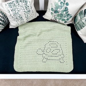 Turtle Lovey Crochet Pattern | Crochet Baby Blanket Pattern with Turtles | Crochet Lovey Pattern Beginner | Turtle Security Blanket