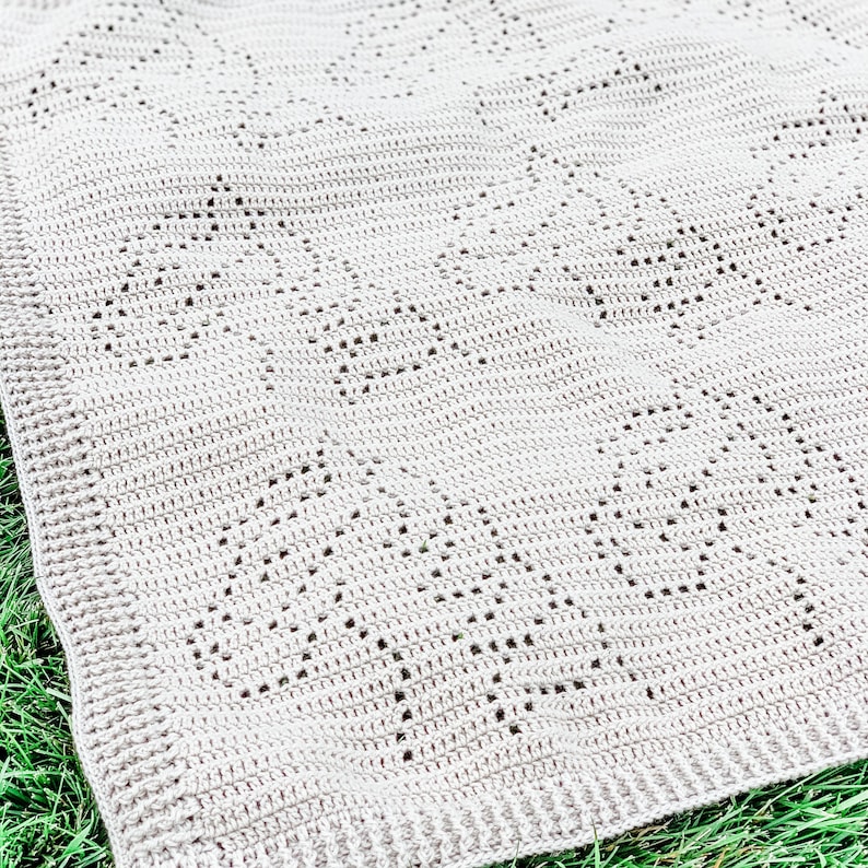 Ryder Blanket Filet Crochet Blanket Pattern Baby Blanket Crochet Pattern Filet Blanket Filet Crochet Pattern Horse Animal Farm image 2