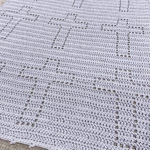 Cross Crochet Blanket Pattern | Easy Filet Crochet Afghan Patterns | Christian Baby Blanket | Crochet Cross Blanket | Crochet Prayer Blanket image 4