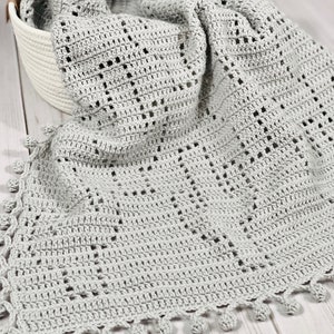 Sedona Blanket Filet Crochet Blanket Pattern Baby Blanket Crochet Pattern Filet Blanket Filet Crochet Pattern Cactus Desert image 4