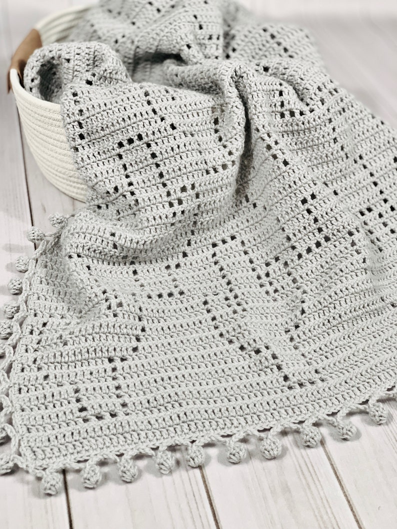 Sedona Blanket Filet Crochet Blanket Pattern Baby Blanket Crochet Pattern Filet Blanket Filet Crochet Pattern Cactus Desert image 4