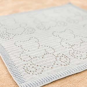 Arthur Blanket | Filet Crochet Blanket Pattern | Baby Blanket Crochet Pattern | Filet Blanket | Filet Crochet Pattern | Teddy Bears | Hearts