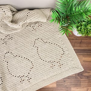 Filet Crochet Baby Blanket Pattern with Animals | Baby Chick Blanket Crochet Pattern | Farm Animal Blanket Crochet Pattern | Crochet Chicken