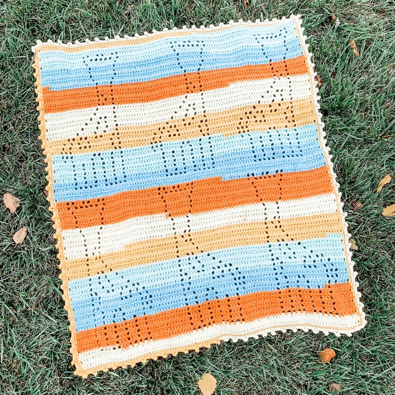 Filet Crochet Pattern Baby Blanket Crochet Pattern Crochet Baby Blanket Pattern GEOFFREY Blanket Pattern Giraffe Crochet Filet Blanket