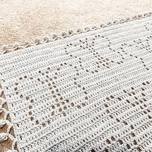 Vanessa-deken | Patroon gehaakte filetdeken | Haakpatroon babydeken | Filetdeken | Haakpatroon filet | Vlinders | Cadeau