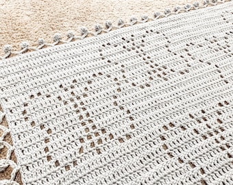 Coperta Vanessa / Schema per coperta all'uncinetto Filet / Schema per coperta all'uncinetto per neonati / Coperta Filet / Schema per coperta all'uncinetto Filet / Farfalle / Regalo