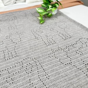 Baby Blanket Crochet Pattern | Filet Crochet Blanket Pattern | Filet Blanket | Filet Crochet Cow Pattern | Cow Crochet Pattern | Annabelle