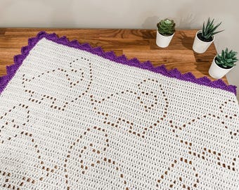 Littlefoot Blanket Filet Crochet Blanket Pattern Baby Blanket Crochet Pattern Filet Blanket Filet Crochet Pattern Dinosaurs Etsy Canada
