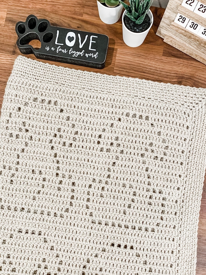 Crochet Dog Pattern | Crochet Baby Blanket Pattern | Animal Pattern | Crochet Afghan Pattern | Dog Crochet Blanket | Dog Baby Blanket image 4