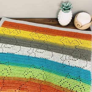 Frankie Blanket | Filet Crochet Blanket Pattern | Baby Blanket Crochet Pattern | Filet Blanket | Filet Crochet Pattern | Foxes | Woodland