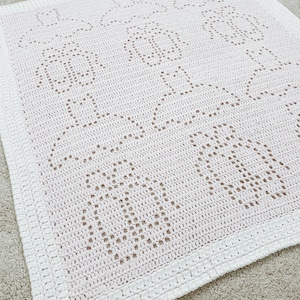 Juliet Blanket | Filet Crochet Blanket Pattern | Baby Blanket Crochet Pattern | Filet Blanket | Filet Crochet Pattern | Ballet | Ballerina