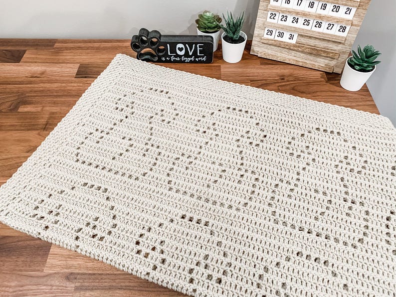 Crochet Dog Pattern | Crochet Baby Blanket Pattern | Animal Pattern | Crochet Afghan Pattern | Dog Crochet Blanket | Dog Baby Blanket image 3