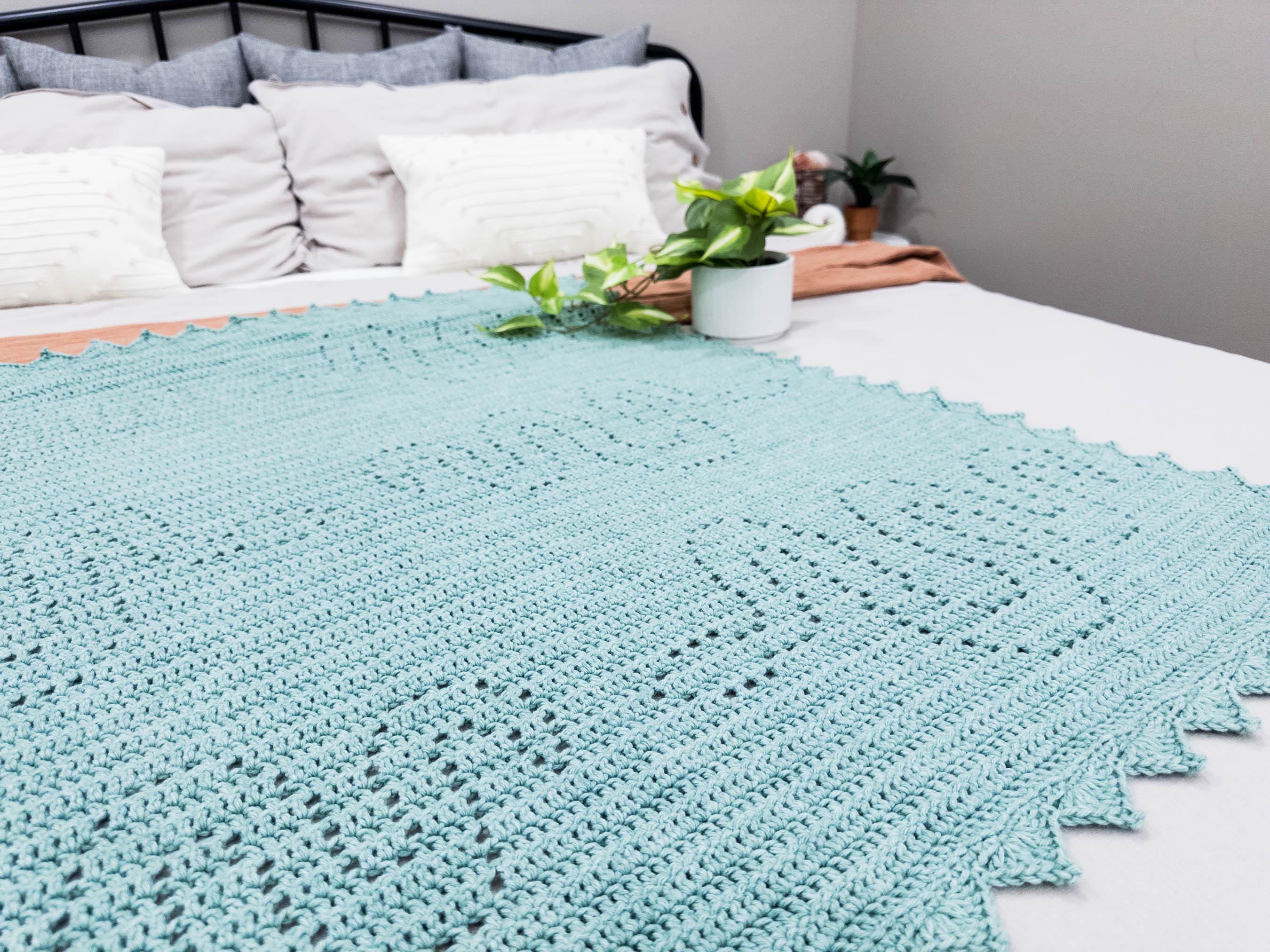 Crochet Snake Blanket Pattern | Crochet Baby Blanket Pattern | Filet ...