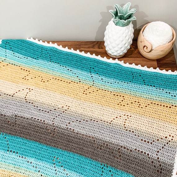 Crochet Shark Baby Blanket Pattern