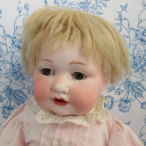 Antique German Armand Marseille Porcelain Bisque Doll with Composition Body