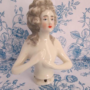 Antique Porcelain Half Doll