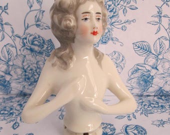 Antique Porcelain Half Doll