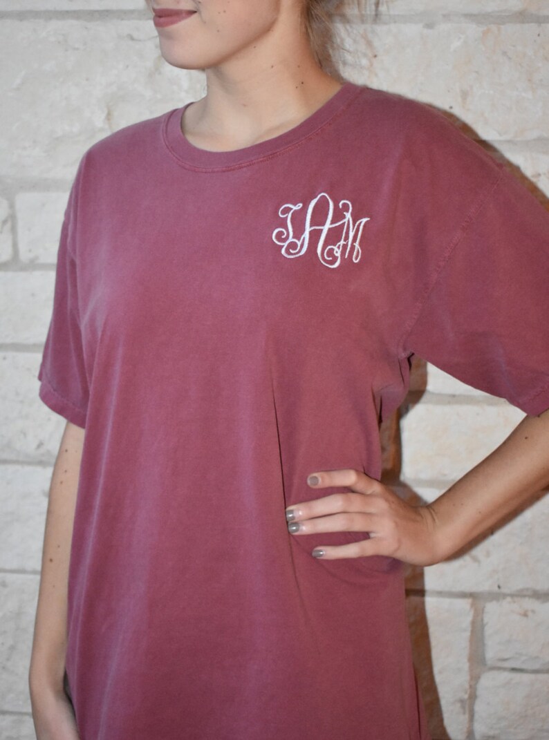 Comfort Colors Short Sleeve Monogrammed T-Shirt image 1