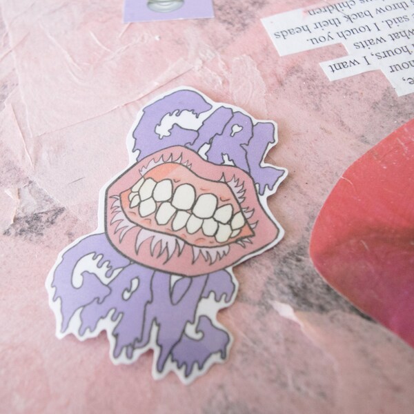 Mädchen-Bande feministische Sticker