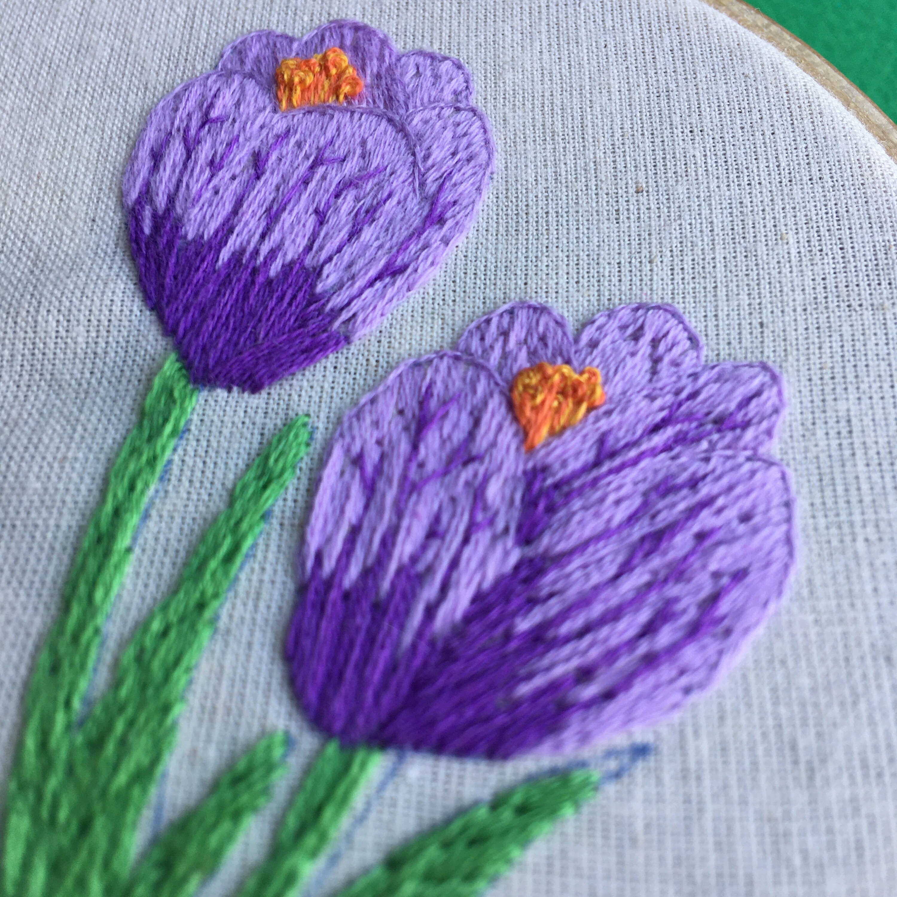 Crocus Embroidery PDF Pattern and Guidance - Etsy