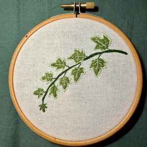 Efeu-Stickmuster, florales Basteldesign, Handarbeit für Anfänger (PDF-Download) Bild 3