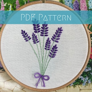 Lavendel Stickanleitung, PDF-Muster und Anleitung