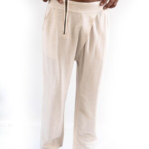 LINEN MAN SAROUEL, man linen pants,linen sarouel pants,summer men pants,boho pants, low-rise pants, sarouel trousers,man boho chic trousers image 6