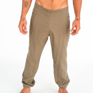 ELASTIK PANT,natural fabric pants,seams pants,low waist pants, elastic pants,summer man long pants,man boho trousers,handloom cotton pants image 5