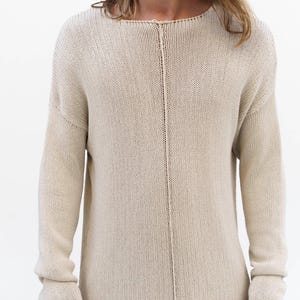 knitwear men sweater,boho sweater,men jumper,grunge style sweater,slowfashion man jersey,Italian cotton knit sweater,PURE KNIT SWEATER image 8