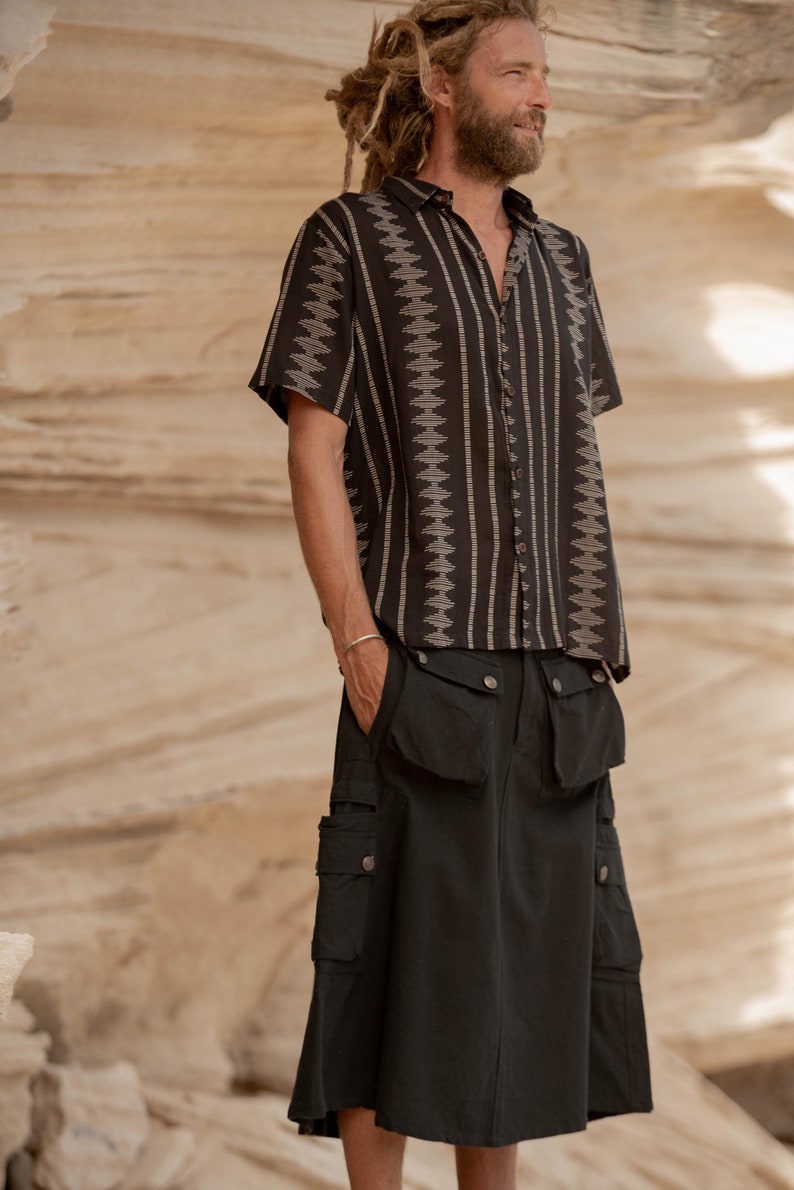 SHIRT DHOBI,Men shirt,tribal shirt,ethnic shirt,boho shirt,short sleeve shirt,embroidery shirt image 7