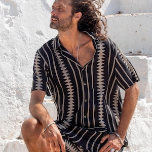 SHIRT DHOBI,Men shirt,tribal print shirt,ethnic print shirt,boho shirt,short sleeve shirt