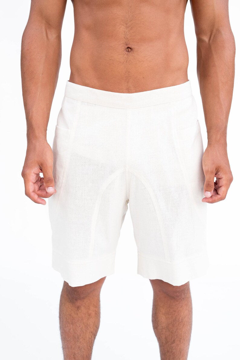 ELASTIK SHORTS,pantalon tribal corto,bermuda étnica,bermuda boho,bermudas tejidos naturales,bermuda yute,bermudas tiro bajo,ropa tribal imagen 9