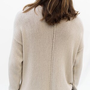 knitwear men sweater,boho sweater,men jumper,grunge style sweater,slowfashion man jersey,Italian cotton knit sweater,PURE KNIT SWEATER image 10