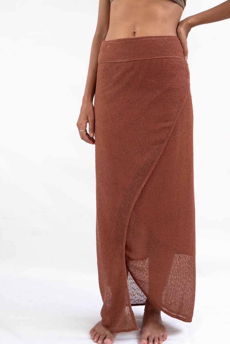 LUA LONG SKIRT,long skirt,boho skirt,elegant skirt,sarong skirt,hemp skirt,skirt,high waist skirt,low waist skirt,natural fabrics,earthtones image 8