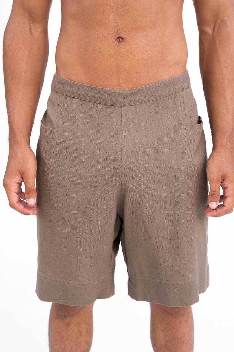 ELASTIK SHORTS,pantalon tribal corto,bermuda étnica,bermuda boho,bermudas tejidos naturales,bermuda yute,bermudas tiro bajo,ropa tribal imagen 8