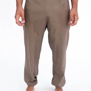 ELASTIK PANT,natural fabric pants,seams pants,low waist pants, elastic pants,summer man long pants,man boho trousers,handloom cotton pants image 7
