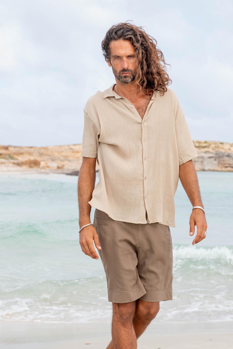 ELASTIK SHORTS,pantalon tribal corto,bermuda étnica,bermuda boho,bermudas tejidos naturales,bermuda yute,bermudas tiro bajo,ropa tribal imagen 1