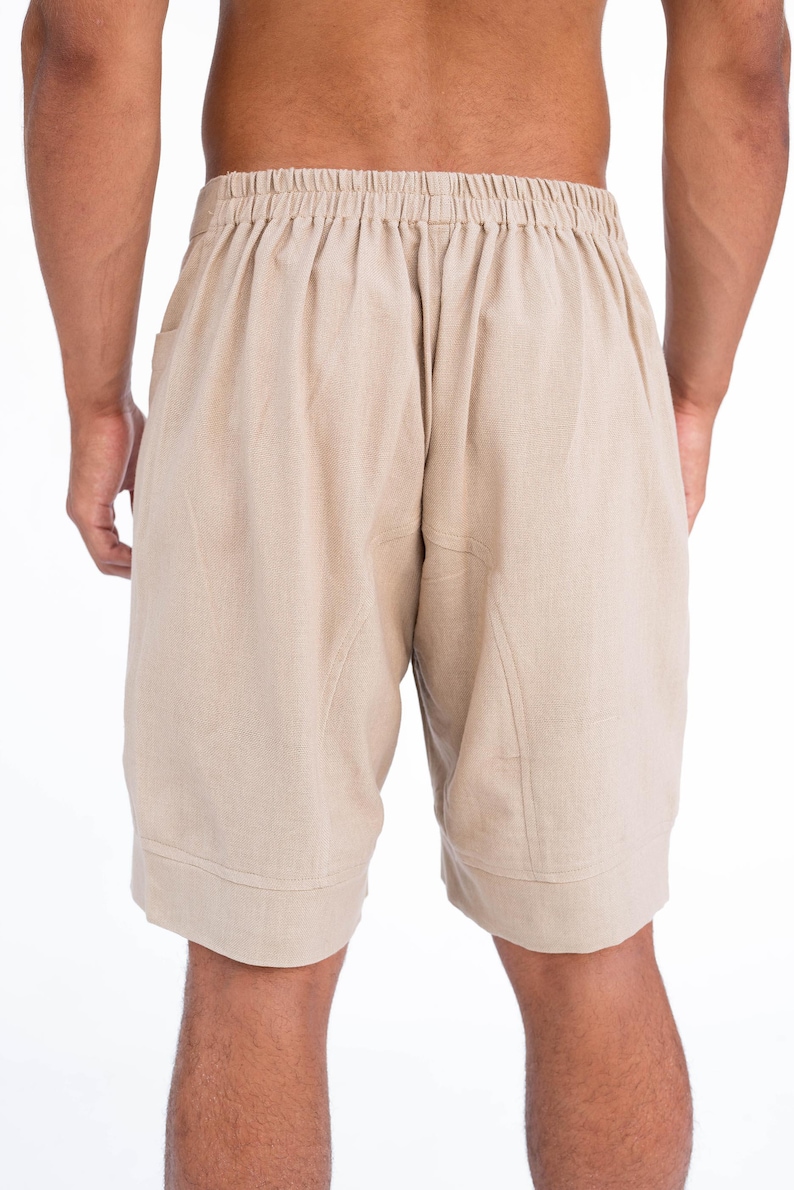 ELASTIK SHORTS,pantalon tribal corto,bermuda étnica,bermuda boho,bermudas tejidos naturales,bermuda yute,bermudas tiro bajo,ropa tribal imagen 7