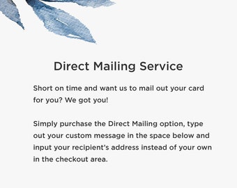 Invia e spemi direttamente le carte! Possiamo farti risparmiare tempo inviando una carta direttamente al destinatario per tuo conto.