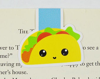 Segnalibro magnetico Taco, Regalo per gli amanti dei libri, Segnalibro per bambini, Regalo per lei, Regalo per bambini, Regalo per studiare, Regalo per ragazza, Regalo per adolescenti