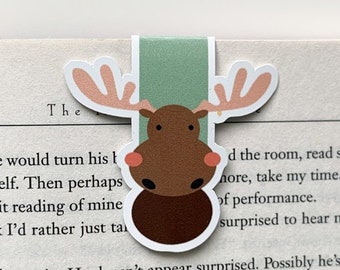 Moose Magnetic Bookmark, Book Lover Gift