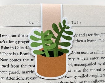 Succulent Plant Magnetic Bookmark, Book Lover Gift
