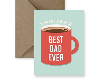 Coffee Father's Day Card Cool Card For Father's Day Pun Card for Dad Father's Day Card Handmade Funny Card for Dad Fathers Day Gift