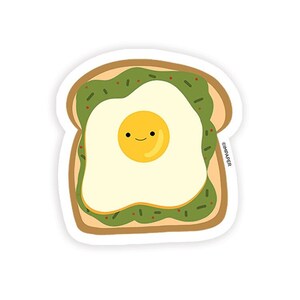 Avocado Toast | Cute Avocado Sticker Cute Gifts for Foodie Avocado Sticker for Friends Cute Avocado Gifts for Him Cute Avocado Gifts for Her