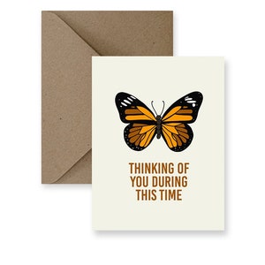 Carte de sympathie, carte Get Better, Feel Better, Sympathie empathique, carte papillon, carte de voeux de guérison, carte Désolé pour votre perte
