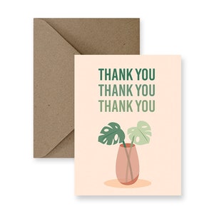Plant Thank You Cards for Business Thank You Cards Set Thank You Notes Cute Thank You Cards for Teacher Thank You Gift Blank Thank You Cards