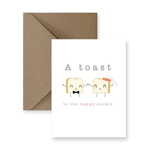 Funny Wedding Card, Cute Wedding Card,  Funny Marriage Card, Cute Marriage Card, Card for Wedding, A Toast To The Happy Couple Greeting Card