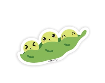 Adesivo piselli in un baccello / Adesivo piselli carini Regali carini per buongustai Adesivo piselli per amici Piselli carini Regali per lui Piselli carini Regali per lei